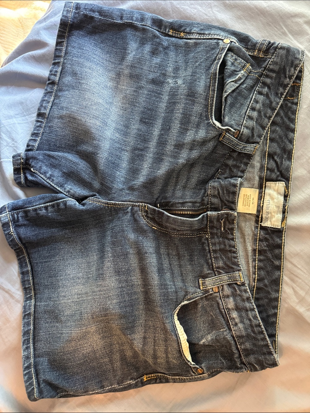 Maurices Dark Blue Denim Jean Shorts 13/14